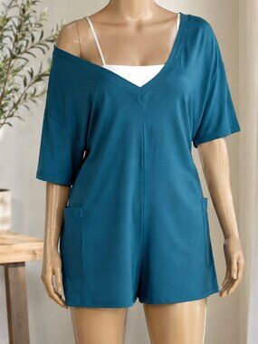 Short Sleeve Oversized Romper Jumpsuit